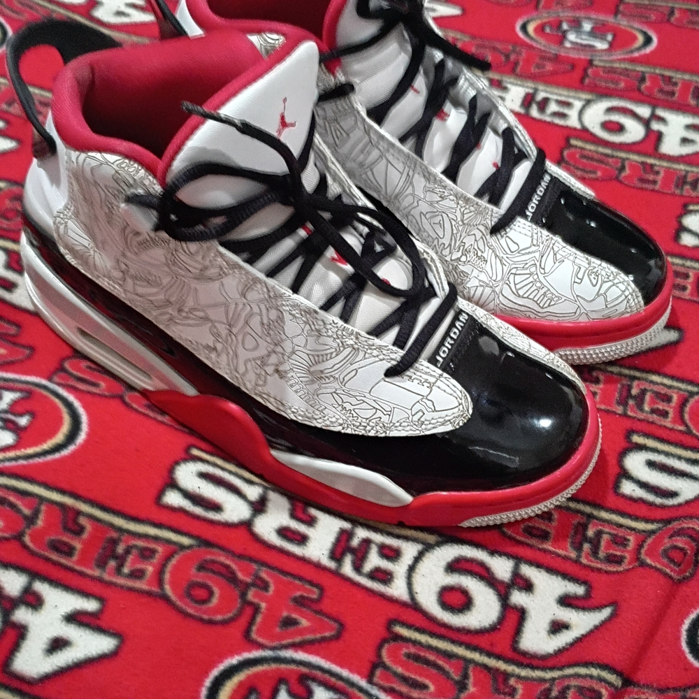 Jordan Kids Sneakers Red Black White